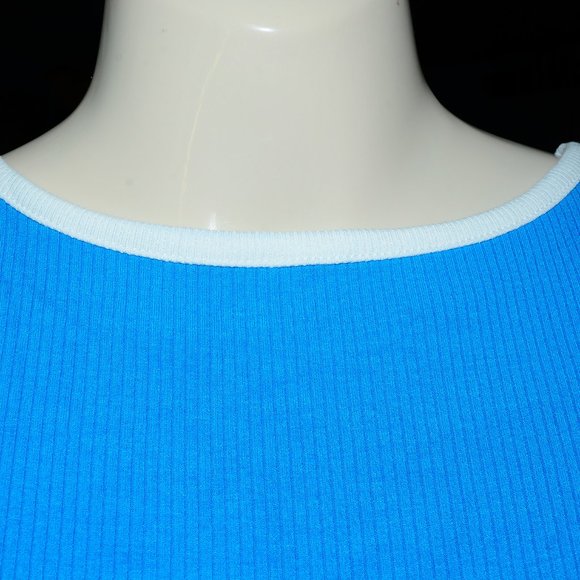 BLUE KNIT DRESS WITH SEXY CUTOUTS - Picture 6 of 7